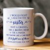 I Would Fight A Bear For You Toile De Jouy - Personalized Mug I Would Fight A Bear For You Toile De Jouy - Personalized Mug