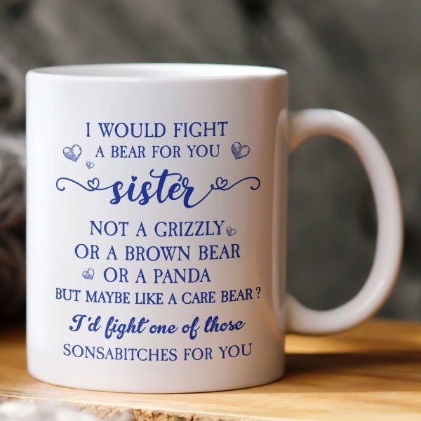 I Would Fight A Bear For You Toile De Jouy - Personalized Mug I Would Fight A Bear For You Toile De Jouy - Personalized Mug