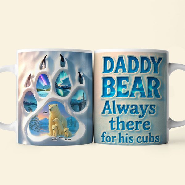 Ice Bear Dad Footprint Coffee Mug - Personalized Gifts For Dad 02qhqn190525 Ice Bear Dad Footprint Coffee Mug - Personalized Gifts For Dad 02qhqn190525