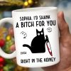 I'd Do Anything For You Featuring Black Cat With Knife - Personalized Custom Coffee Mug - PET081_MG I'd Do Anything For You Featuring Black Cat With Knife - Personalized Custom Coffee Mug - PET081_MG