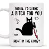 I'd Do Anything For You Featuring Black Cat With Knife - Personalized Custom Coffee Mug - PET081_MG I'd Do Anything For You Featuring Black Cat With Knife - Personalized Custom Coffee Mug - PET081_MG