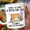I'd Do Anything For You Featuring Black Cat With Knife - Personalized Custom Coffee Mug - PET081_MG I'd Do Anything For You Featuring Black Cat With Knife - Personalized Custom Coffee Mug - PET081_MG