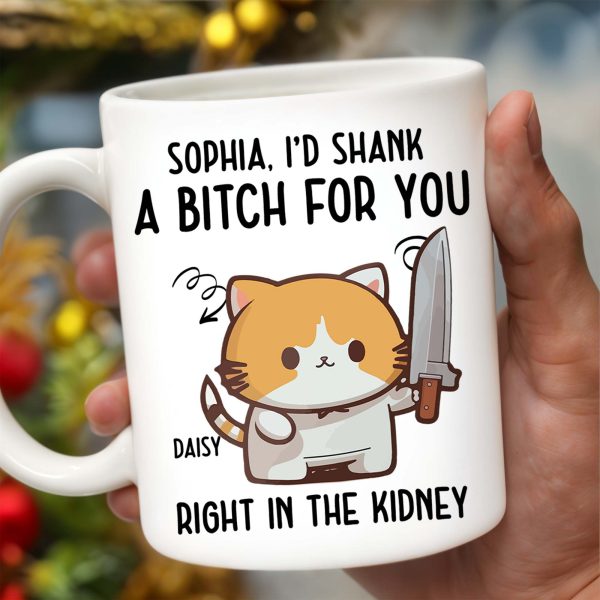 I'd Do Anything For You Featuring Black Cat With Knife - Personalized Custom Coffee Mug - PET081_MG I'd Do Anything For You Featuring Black Cat With Knife - Personalized Custom Coffee Mug - PET081_MG