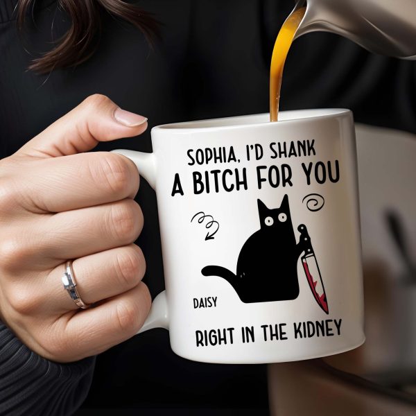 I'd Do Anything For You Featuring Black Cat With Knife - Personalized Custom Coffee Mug - PET081_MG I'd Do Anything For You Featuring Black Cat With Knife - Personalized Custom Coffee Mug - PET081_MG