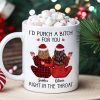 I'd Punch A Bitch For You Back View Pajamas Besties Personalized Mug, Christmas Funny Gift For Best Friends, BFF I'd Punch A Bitch For You Back View Pajamas Besties Personalized Mug, Christmas Funny Gift For Best Friends, BFF