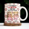 I'd Punch A [Censored] For You, Cartoon Girls With Ice Cream - Personalized Custom Coffee Mug - BST470_MG