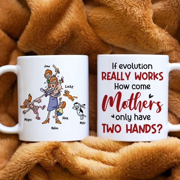If Evolution Really Works, Gift For Mom, Personalized Mug, Mom And Kids Mug, Mother's Day Gift If Evolution Really Works, Gift For Mom, Personalized Mug, Mom And Kids Mug, Mother's Day Gift