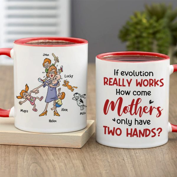 If Evolution Really Works, Gift For Mom, Personalized Mug, Mom And Kids Mug, Mother's Day Gift If Evolution Really Works, Gift For Mom, Personalized Mug, Mom And Kids Mug, Mother's Day Gift