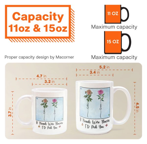 If Friends Were Flowers I'd Pick You - New Version - Personalized Mug If Friends Were Flowers I'd Pick You - New Version - Personalized Mug