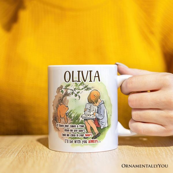 If We're Apart Keep Me in Your Heart Personalized Mug, Pooh and Friends Quote for Appreciation Gift If We're Apart Keep Me in Your Heart Personalized Mug, Pooh and Friends Quote for Appreciation Gift