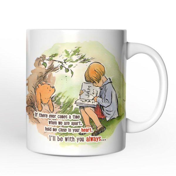If We're Apart Keep Me in Your Heart Personalized Mug, Pooh and Friends Quote for Appreciation Gift If We're Apart Keep Me in Your Heart Personalized Mug, Pooh and Friends Quote for Appreciation Gift