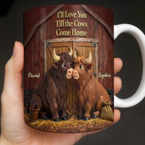 I'll Love You Till The Cows Come Home, Barn And Cows Design - Personalized Custom Coffee Mug - CPL1358_MG