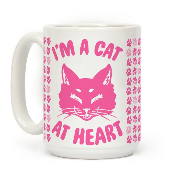 I'm a Cat at Heart Coffee Mug I'm a Cat at Heart Coffee Mug