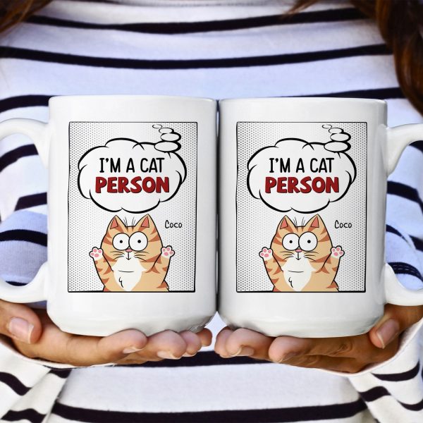 I'm A Cat Person - Cartoon Version - Personalized Mug I'm A Cat Person - Cartoon Version - Personalized Mug