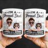 I'm A Proud Dad Of A Smart Daughter, Cityscape Design - Personalized Custom Coffee Mug - DAD207_MG