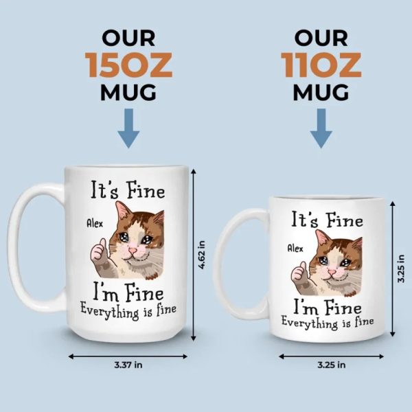 I'm Fine, Everything Is Fine - Friend Personalized Custom Mug - Christmas Gift, Birthday Gift For Best Friends, Family Members, Coworkers, Yourself I'm Fine, Everything Is Fine - Friend Personalized Custom Mug - Christmas Gift, Birthday Gift For Best Friends, Family Members, Coworkers, Yourself