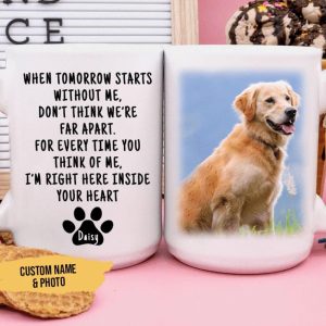 I'm Right Here Inside Your Heart Dog Coffee Mug