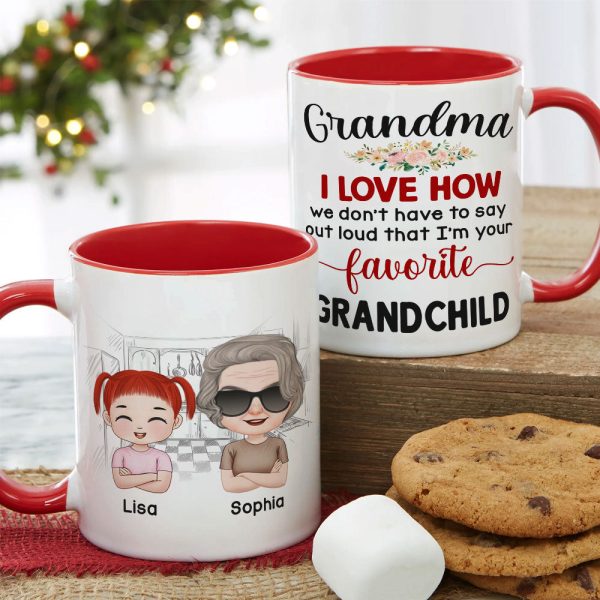 I'm Your Favorite Grandchild Personalized Mug, Gift For Grandma, Gift For Grandpa, Mother's Day Gift I'm Your Favorite Grandchild Personalized Mug, Gift For Grandma, Gift For Grandpa, Mother's Day Gift