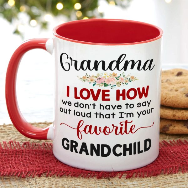 I'm Your Favorite Grandchild Personalized Mug, Gift For Grandma, Gift For Grandpa, Mother's Day Gift I'm Your Favorite Grandchild Personalized Mug, Gift For Grandma, Gift For Grandpa, Mother's Day Gift