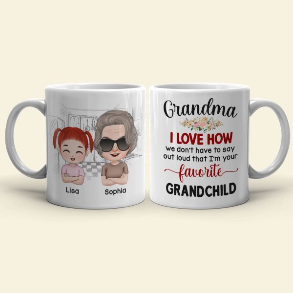 I'm Your Favorite Grandchild Personalized Mug, Gift For Grandma, Gift For Grandpa, Mother's Day Gift I'm Your Favorite Grandchild Personalized Mug, Gift For Grandma, Gift For Grandpa, Mother's Day Gift