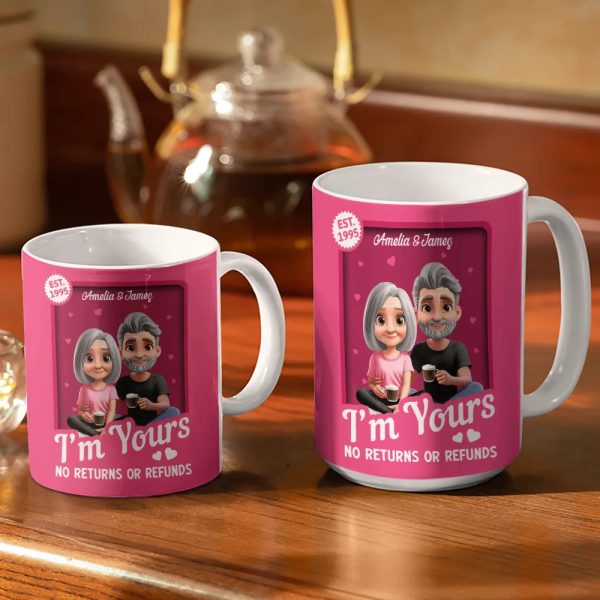 I'm Yours No Returns Or Refunds Toy Box Couple - Personalized White Edge-to-Edge Mug I'm Yours No Returns Or Refunds Toy Box Couple - Personalized White Edge-to-Edge Mug