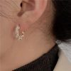 Imitation Pearl Small Round Hoop Earrings Imitation Pearl Small Round Hoop Earrings