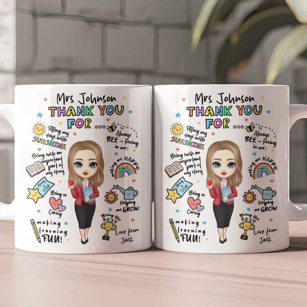 Important Part Of My Story - Thank You Teacher Gift - Personalized Mug Important Part Of My Story - Thank You Teacher Gift - Personalized Mug