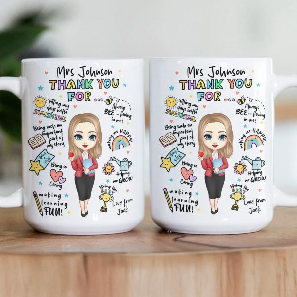 Important Part Of My Story - Thank You Teacher Gift - Personalized Mug Important Part Of My Story - Thank You Teacher Gift - Personalized Mug