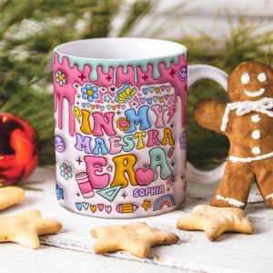 In My Maestra Era, Personalized Coffee Mug, Christmas Gifts For Teacher