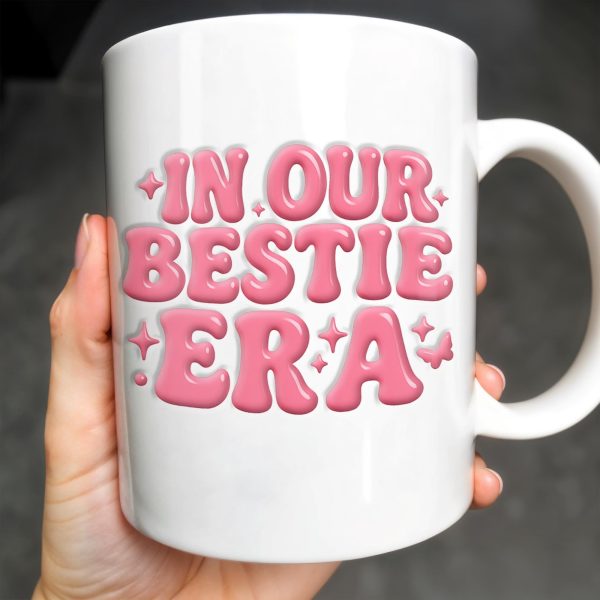 In Our Bestie Era, Hearts And Animated Female Characters - Personalized Custom Coffee Mug - BST172_MG In Our Bestie Era, Hearts And Animated Female Characters - Personalized Custom Coffee Mug - BST172_MG