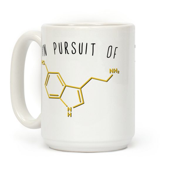 In Pursuit of Happiness (Serotonin Molecule) Coffee Mug In Pursuit of Happiness (Serotonin Molecule) Coffee Mug