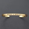 Inspirational Quotes Cuff Bracelet " DON'T WORRY BE HAPPY " Metal Engraved Bracelet Inspirational Quotes Cuff Bracelet " DON'T WORRY BE HAPPY " Metal Engraved Bracelet