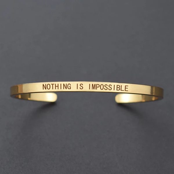Inspirational Quotes Cuff Bracelet " DON'T WORRY BE HAPPY " Metal Engraved Bracelet Inspirational Quotes Cuff Bracelet " DON'T WORRY BE HAPPY " Metal Engraved Bracelet