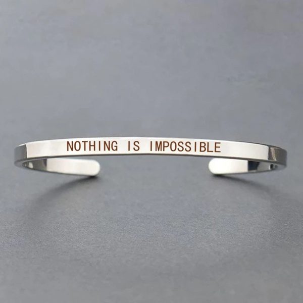 Inspirational Quotes Cuff Bracelet " DON'T WORRY BE HAPPY " Metal Engraved Bracelet Inspirational Quotes Cuff Bracelet " DON'T WORRY BE HAPPY " Metal Engraved Bracelet