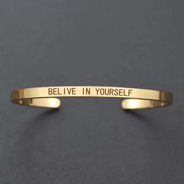 Inspirational Quotes Cuff Bracelet " DON'T WORRY BE HAPPY " Metal Engraved Bracelet Inspirational Quotes Cuff Bracelet " DON'T WORRY BE HAPPY " Metal Engraved Bracelet