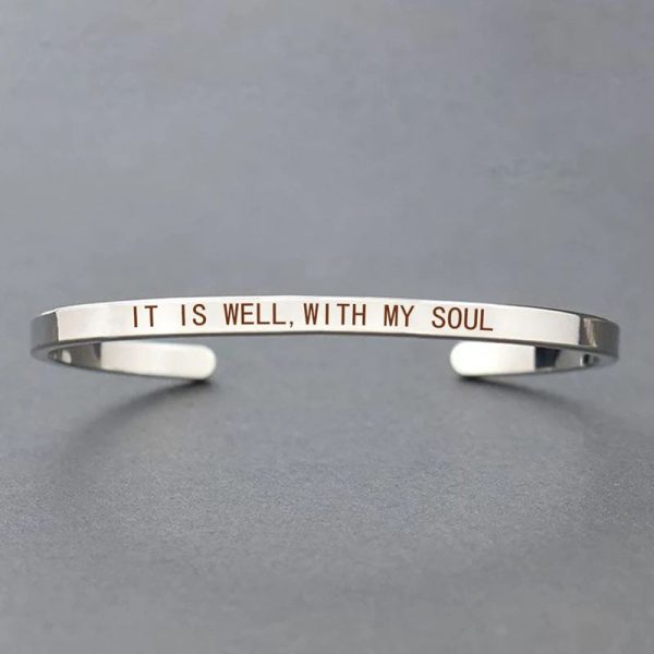 Inspirational Quotes Cuff Bracelet " DON'T WORRY BE HAPPY " Metal Engraved Bracelet Inspirational Quotes Cuff Bracelet " DON'T WORRY BE HAPPY " Metal Engraved Bracelet