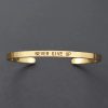 Inspirational Quotes Cuff Bracelet " DON'T WORRY BE HAPPY " Metal Engraved Bracelet Inspirational Quotes Cuff Bracelet " DON'T WORRY BE HAPPY " Metal Engraved Bracelet