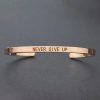 Inspirational Quotes Cuff Bracelet " DON'T WORRY BE HAPPY " Metal Engraved Bracelet Inspirational Quotes Cuff Bracelet " DON'T WORRY BE HAPPY " Metal Engraved Bracelet