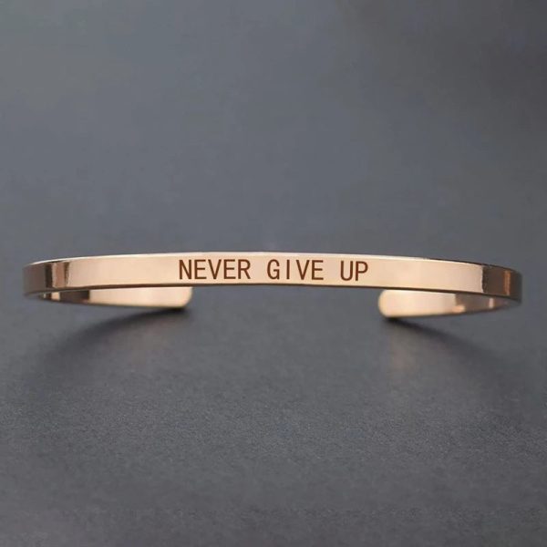 Inspirational Quotes Cuff Bracelet " DON'T WORRY BE HAPPY " Metal Engraved Bracelet Inspirational Quotes Cuff Bracelet " DON'T WORRY BE HAPPY " Metal Engraved Bracelet