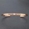 Inspirational Quotes Cuff Bracelet " DON'T WORRY BE HAPPY " Metal Engraved Bracelet Inspirational Quotes Cuff Bracelet " DON'T WORRY BE HAPPY " Metal Engraved Bracelet