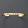 Inspirational Quotes Cuff Bracelet " DON'T WORRY BE HAPPY " Metal Engraved Bracelet Inspirational Quotes Cuff Bracelet " DON'T WORRY BE HAPPY " Metal Engraved Bracelet