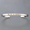 Inspirational Quotes Cuff Bracelet " DON'T WORRY BE HAPPY " Metal Engraved Bracelet Inspirational Quotes Cuff Bracelet " DON'T WORRY BE HAPPY " Metal Engraved Bracelet