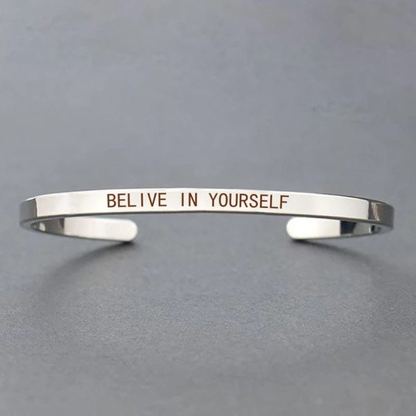 Inspirational Quotes Cuff Bracelet " DON'T WORRY BE HAPPY " Metal Engraved Bracelet Inspirational Quotes Cuff Bracelet " DON'T WORRY BE HAPPY " Metal Engraved Bracelet