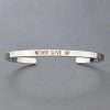 Inspirational Quotes Cuff Bracelet " DON'T WORRY BE HAPPY " Metal Engraved Bracelet Inspirational Quotes Cuff Bracelet " DON'T WORRY BE HAPPY " Metal Engraved Bracelet