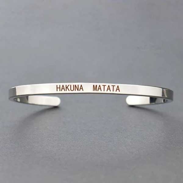 Inspirational Quotes Cuff Bracelet " DON'T WORRY BE HAPPY " Metal Engraved Bracelet Inspirational Quotes Cuff Bracelet " DON'T WORRY BE HAPPY " Metal Engraved Bracelet