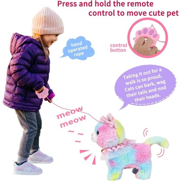 Interactive Walking & Barking Plush Cat Toy - Remote Control Fun! Interactive Walking & Barking Plush Cat Toy - Remote Control Fun!