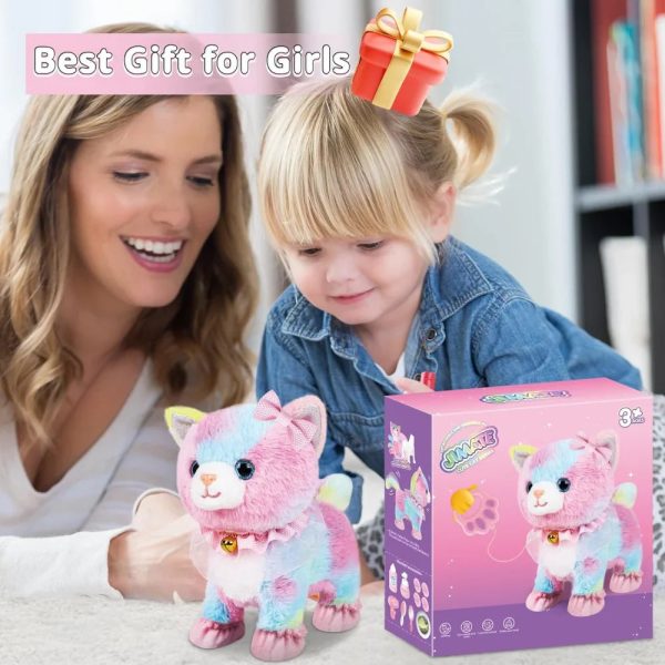 Interactive Walking & Barking Plush Cat Toy - Remote Control Fun! Interactive Walking & Barking Plush Cat Toy - Remote Control Fun!