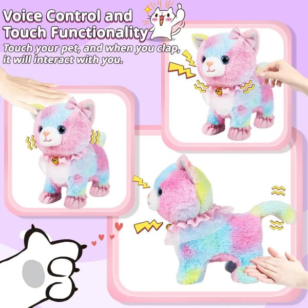 Interactive Walking & Barking Plush Cat Toy - Remote Control Fun! Interactive Walking & Barking Plush Cat Toy - Remote Control Fun!