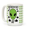 Introvert AF - Alien Coffee Mug Introvert AF - Alien Coffee Mug