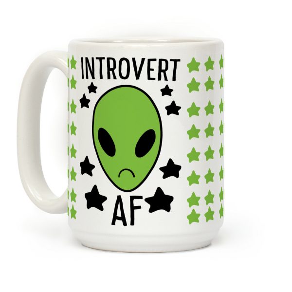 Introvert AF - Alien Coffee Mug Introvert AF - Alien Coffee Mug